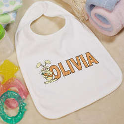 Carrot Name Personalized Easter Baby Bib