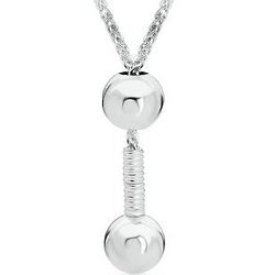 Sterling Silver Bead Drop Necklace