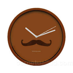 Mustache Wall Clock