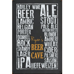 Personalized Beer Cave Wall Sign