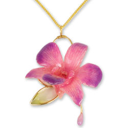 Charing Natural Orchid Flower Necklace