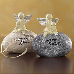 Angel Stone Figurine for Mom or Grandmother