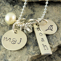 Full Nest Personalized Hand Stamped Necklace