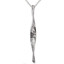 Be Still and Know Silver Helix Necklace