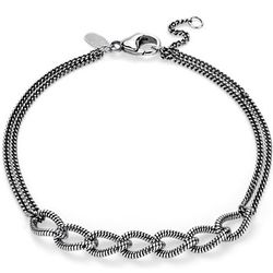 Textured and Roped Linked Bracelet