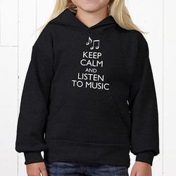 Keep Calm Personalized Youth Hooded Sweatshirt