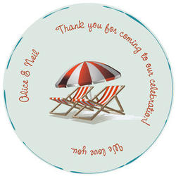 Personalized Dance Floor Decal with Beach Deck Chair Design