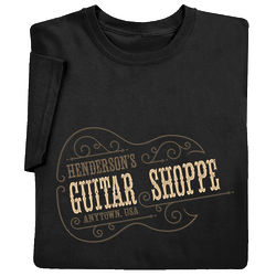 Personalized Vintage Guitar Shoppe T-Shirt