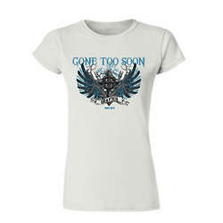 Lady's Personalized Gone Too Soon Memorial Fitted T-Shirt