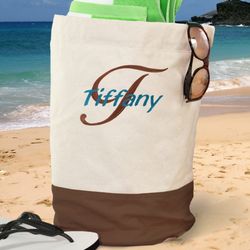 Embroidered Beach Duffel Bag
