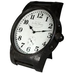 Black Iron Wrist Watch Clock