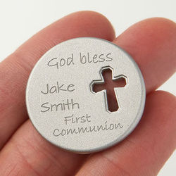 Personalized Religious Cross Pocket Token