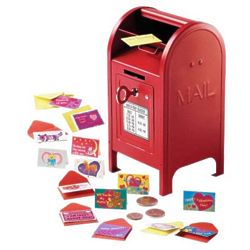 Kid's 7.5-Inch Mini Red Mailbox Trinket Box with 2 Keys