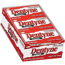 12 Dentyne Classic Cinnamon Gum Packs in Display Box