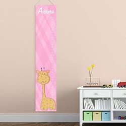 Baby Girl Giraffe Personalized Height Chart