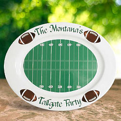 Personalized Tailgater Football Platter