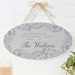 Family Blessings Personalized Wood Sign