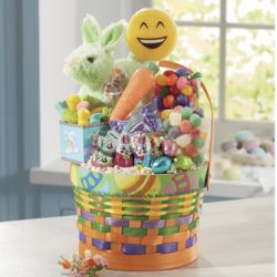Colorful Bunny Easter Basket of Treats