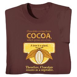 Chocolate Counts as a Vegetable T-Shirt