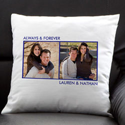Two Photos Picture Perfect Personalized Keepsake Pillow