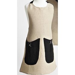 Girl's Linen and Cotton Matching Apron