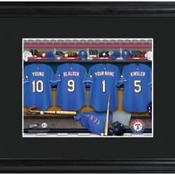 Personalized Texas Rangers Locker Room Framed Print