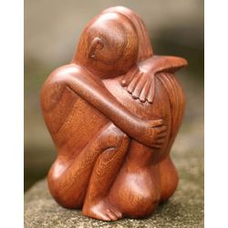 Embracing Romantic Wood Sculpture