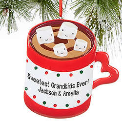 Personalized Marshmallows and Cocoa Ornament