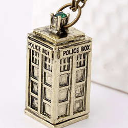 Victorian Vintage Police Box Necklace