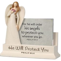 Inspirational Protection Scripture Cards & Angel Holder