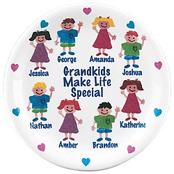 Personalized Grandparents Plate with Sponge Kids