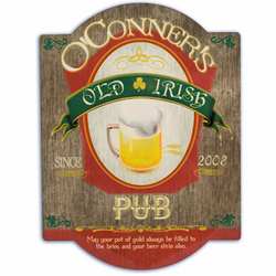 Personalized Vintage Irish Beer Tavern Sign
