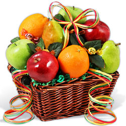 Christmas Orchard Fresh Fruit Gift Basket