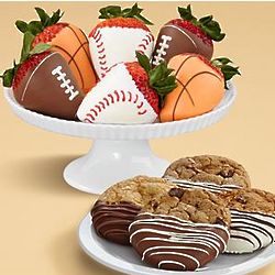 Dipped Cookies and Half Dozen Sports Strawberries