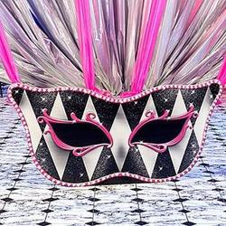 Harlequin Masquerade Mask Standee Party Prop