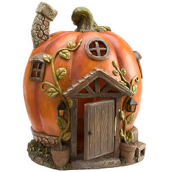 Enchanted Lit Fairy Pumpkin House