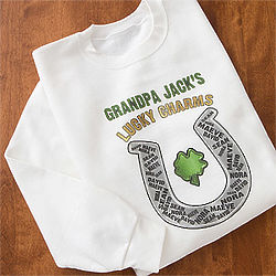 Personalized Grandpa's Lucky Charms Horseshoe Sweatshirt