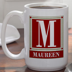 Letter Perfect Personalized Large Coffee Mug