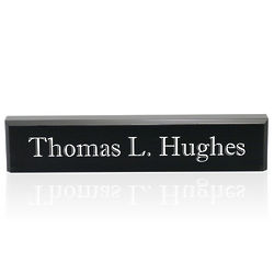 Personalized Desk Name Plate in Black Acrylic