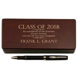 Inspirational Graduation Pen in Personalized Wooden Case