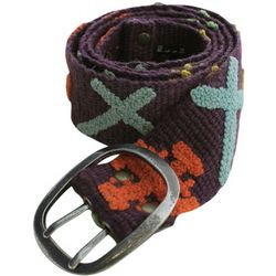 Embroidered Wool Crosses Belt