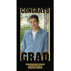 Congrats Grad Autograph Custom Photo Door Cover