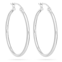Stainless Steel Tube-Style Hoop Earrings