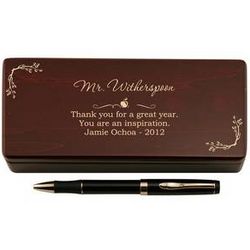 Pen for Teacher in Personalized Wooden Case