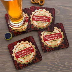 Premium Brew Personalized Coasters