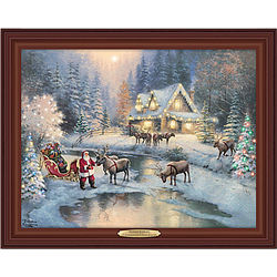Thomas Kinkade Christmas at Deer Creek Lighted Canvas Print