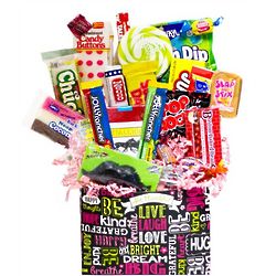 Chalkboard Sweet Sentiments Retro Candy Gift Basket