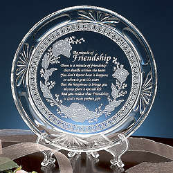 Glass Friendship Plate