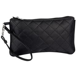 Small Quilted Wristlet in Black