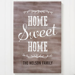 Home Sweet Home Personalized 24x36 Canvas Print